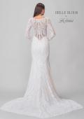 Picture of: Illusion Lace Long Sleeve Stretch Gown with Gorgeous Train in IIINI, Style: J2183, Detail Picture 6