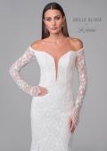 Picture of: Off the Shoulder Wedding Dress with Stunning Lace Sleeves and Illusion Back in IIINI, Style: J2157, Detail Picture 7