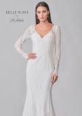 Picture of: Illusion Lace Long Sleeve Stretch Gown with Gorgeous Train in IIINI, Style: J2183, Detail Picture 7