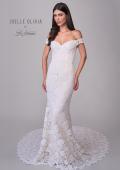 Picture of: Lace Off the Shoulder Wedding Dress with Beautiful Illusion Lace Back in IIINII, Style: J2201, Detail Picture 11