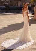 Picture of: Lace Off the Shoulder Wedding Dress with Beautiful Illusion Lace Back in IIINII, Style: J2201, Back Picture