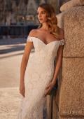 Picture of: Lace Off the Shoulder Wedding Dress with Beautiful Illusion Lace Back in IIINII, Style: J2201, Detail Picture 1