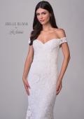 Picture of: Lace Off the Shoulder Wedding Dress with Beautiful Illusion Lace Back in IIINII, Style: J2201, Detail Picture 7