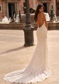 Picture of: Allover Stretch Lace Sheath Wedding Dress with Low Open Back in IINI, Style: J2304, Main Picture