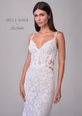 Picture of: Mermaid Lace Wedding Dress with Unique Bustier Bodice and Sheer Lace Back in IINI, Style: J2222, Detail Picture 15