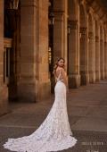Picture of: Mermaid Lace Wedding Dress with Unique Bustier Bodice and Sheer Lace Back in IINI, Style: J2222, Detail Picture 5