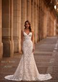 Picture of: Mermaid Lace Wedding Dress with Unique Bustier Bodice and Sheer Lace Back in IINI, Style: J2222, Detail Picture 6