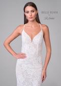 Picture of: Open Back Stretch Lace Gown with Beautiful Train in IINI, Style: J2156, Detail Picture 7