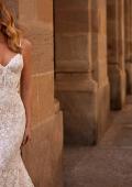 Picture of: Mermaid Lace Wedding Dress with Unique Bustier Bodice and Sheer Lace Back in IINI, Style: J2222, Detail Picture 7, Landscape