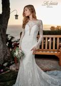Picture of: Lovely Lace Gown with Illusion Long Sleeves and Back Detail in ILW, Style: J2097, Detail Picture 8