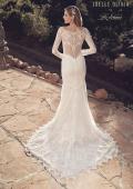Picture of: Lovely Lace Gown with Illusion Long Sleeves and Back Detail in ILW, Style: J2097, Back Picture