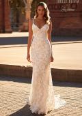 Picture of: Trumpet Style Lace Wedding Dress with V Neckline and Illusion Back in WIII, Style: J2229, Main Picture