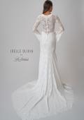 Picture of: Plunge Neck Lace Dress with Bell Sleeves in WIII, Style: J2094, Detail Picture 9