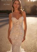 Picture of: Lace Wedding Dress with Bustier Style Top and Unique Straps in WIII, Style: J2216, Detail Picture 1