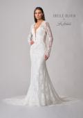 Picture of: Long Sleeve Lace Wedding Gown with Criss Cross Straps in WIIII, Style: J2095, Detail Picture 8