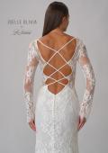 Picture of: Long Sleeve Lace Wedding Gown with Criss Cross Straps in WIIII, Style: J2095, Detail Picture 12
