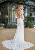 Picture of: Long Sleeve Lace Wedding Gown with Criss Cross Straps in WIIII, Style: J2095, Detail Picture 3