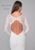 Picture of: Lace Gown with Plunge Neck and Beautiful Lace Sleeves with Scallop Details in WIINI, Style: J2159, Detail Picture 8