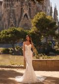 Picture of: Strapless Lace Wedding Gown with Sweeheart Top and Clover Train in WIINI, Style: J2219, Detail Picture 4