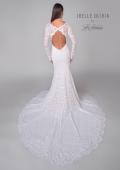 Picture of: Lace Gown with Plunge Neck and Beautiful Lace Sleeves with Scallop Details in WIINI, Style: J2159, Detail Picture 5