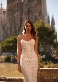 Picture of: Strapless Lace Wedding Gown with Sweeheart Top and Clover Train in WIINI, Style: J2219, Detail Picture 7
