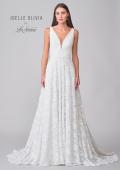 Picture of: A-Line Lace Wedding Gown with V Neckline and High Slit in WIIW, Style: J2176, Detail Picture 9