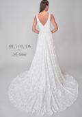 Picture of: A-Line Lace Wedding Gown with V Neckline and High Slit in WIIW, Style: J2176, Detail Picture 5