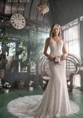 Picture of: Open Back Lace Wedding Dress with Plunge Neckline in WINI, Style: J2096, Main Picture