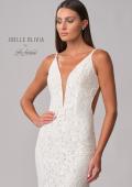 Picture of: Open Back Lace Wedding Dress with Plunge Neckline in WINI, Style: J2096, Detail Picture 9