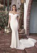 Picture of: Luxe Jersey Off the Shoulder Gown with Ruching in ivory, Style: J2013, Main Picture