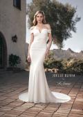 Picture of: Off the Shoulder V Neck Ruched Wedding Dress in ivory, Style: J2089, Main Picture