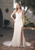 Picture of: Luxe Jersey Gown with Lace Back Details and Buttons in ivory, Style: J2098, Main Picture