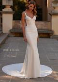 Picture of: Chic Luxe Wedding Dress with Bustier Top and Stunning Illusion Corset Back in ivory, Style: J2221, Main Picture