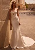 Picture of: Strapless Luxe Jersey Wedding Dress with Unique Bodice and Boning in ivory, Style: J2248, Main Picture