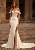 Picture of: Beautiful Off the Shoulder Lace and Lux Jersey Wedding Dress in ivory, Style: J2270, Main Picture