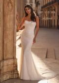 Picture of: Strapless Lace Fit and Flare Wedding Dress with Sweep Train in ivory, Style: J2333, Main Picture
