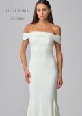 Picture of: Elegant Off the Shoulder Gown with Train in ivory, Style: J2016, Detail Picture 8