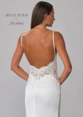 Picture of: Silk Gown with Illusion Lace Bodice and Slit in ivory, Style: J2024, Detail Picture 8