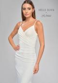 Picture of: Criss Cross Bodice Gown with Illusion Lace Back in ivory, Style: J2047, Detail Picture 8