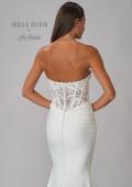Picture of: Sweetheart Lace Bodice Gown with Ruched Skirt in ivory, Style: J2082, Detail Picture 8