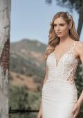 Picture of: Wedding Gown with Ornate Lace Top and Illusion Back in ivory, Style: J2101, Detail Picture 8, Landscape