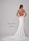 Picture of: Elegant Luxe Jersey Gown with Lace Bodice and Slit in ivory, Style: J2102, Detail Picture 8