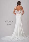 Picture of: Wrap Style Luxe Knot Dress with Sheer Lace Back in ivory, Style: J2103, Detail Picture 8