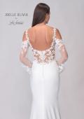 Picture of: Unique Jersey Wedding Gown with Balloon Sleeves and Cold Shoulder in ivory, Style: J2152, Detail Picture 8