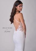 Picture of: Beautiful Luxe Jersey and Lace gown with Illusion Sides and Low Back in ivory, Style: J2165, Detail Picture 8