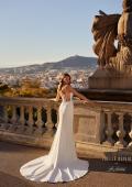 Picture of: Chic Luxe Jersey Wedding Dress with Ruching and Illusion Back in ivory, Style: J2228, Detail Picture 8