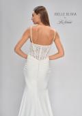 Picture of: Criss Cross Bodice Gown with Illusion Lace Back in ivory, Style: J2047, Detail Picture 9