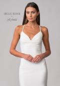 Picture of: Chic Luxe Knit Dress with Draped Neckline in ivory, Style: J2077, Detail Picture 9