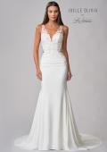 Picture of: Wedding Gown with Ornate Lace Top and Illusion Back in ivory, Style: J2101, Detail Picture 9