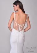 Picture of: Chic Luxe Wedding Dress with Bustier Top and Stunning Illusion Corset Back in ivory, Style: J2221, Detail Picture 9